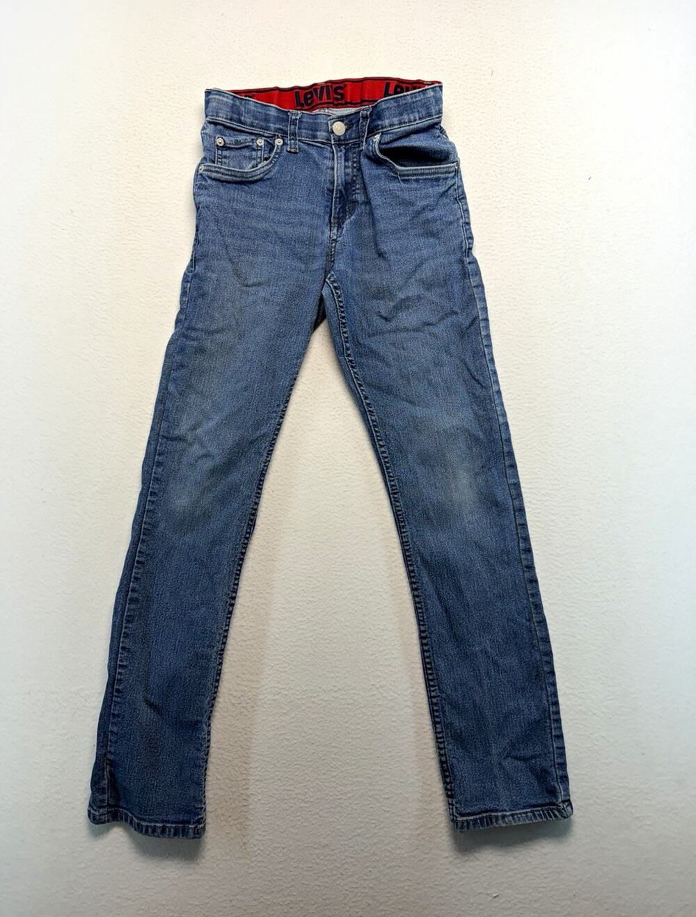 Levi's 500 Series Jeans 28 Medium Wash Slim Stretch Low Rise adjustable classic